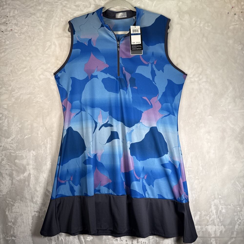 XL Callaway Women's Medium Blue Seastar Opti-Dri Moisture Wicking Golf Dress NWT